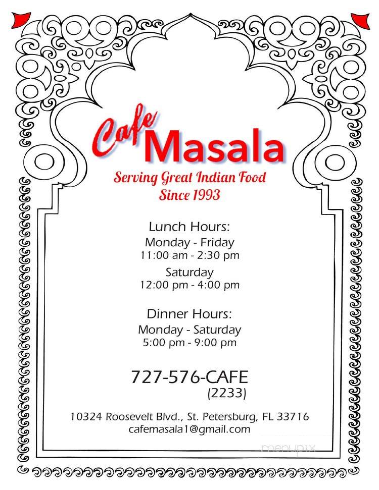 Cafe Masala - Saint Petersburg, FL