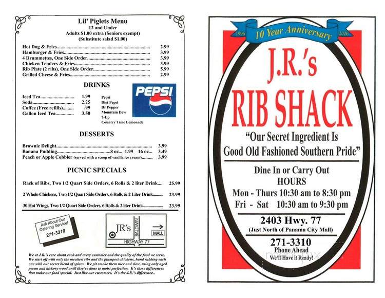 Jr's Rib Shack - Lynn Haven, FL