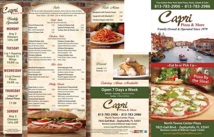 Capri Pizza & More - Zephyrhills, FL