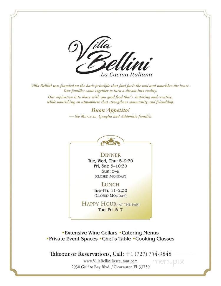 Villa Bellini Restaurant & Lounge - Clearwater, FL