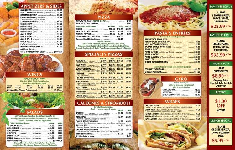 Juniors Pizza & Subs - Boynton Beach, FL