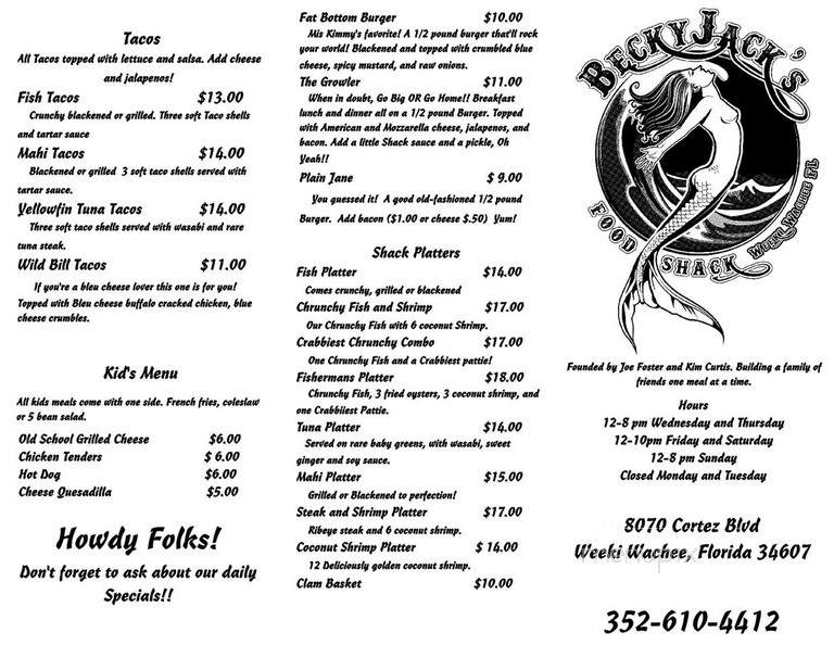 BeckyJack's Food Shack - Spring Hill, FL