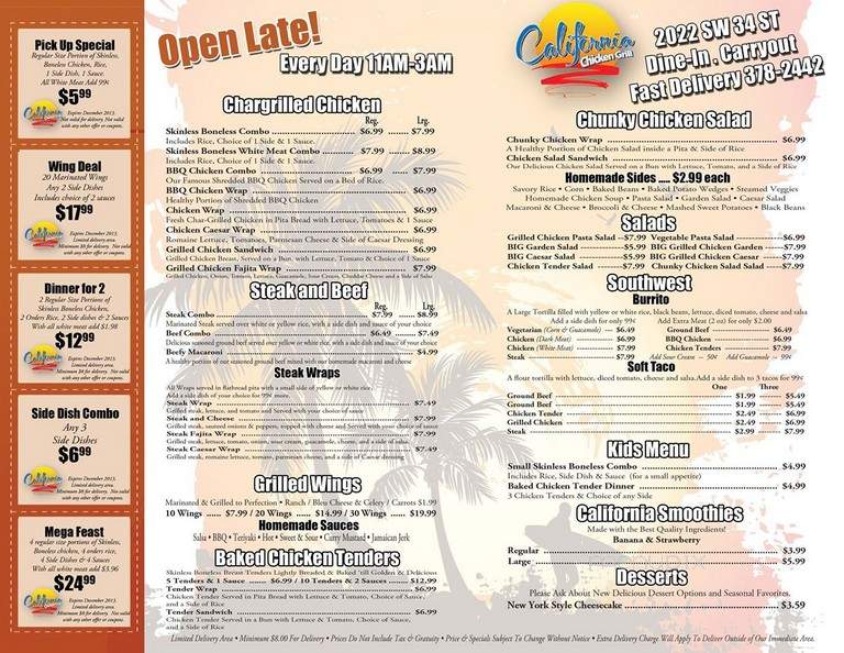 California Chicken Grill - Gainesville, FL