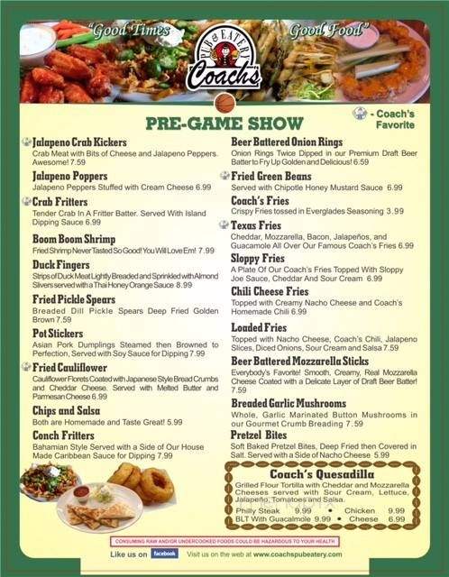 Coach's Pub & Eatery - Inverness, FL