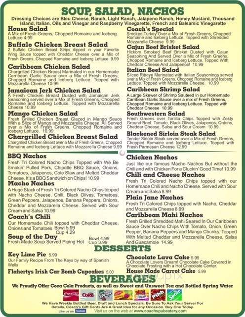 Coach's Pub & Eatery - Inverness, FL