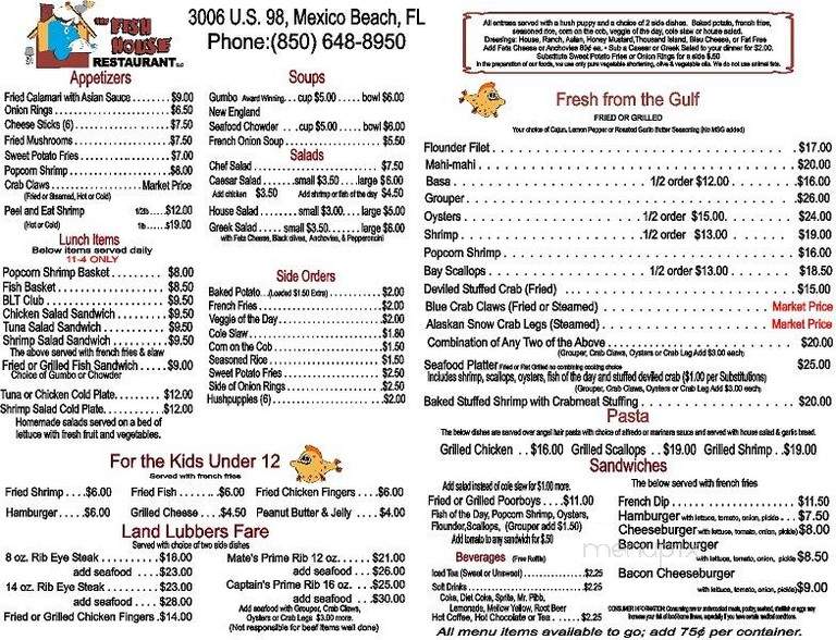 Fish House Restaurant - Mexico Beach, FL