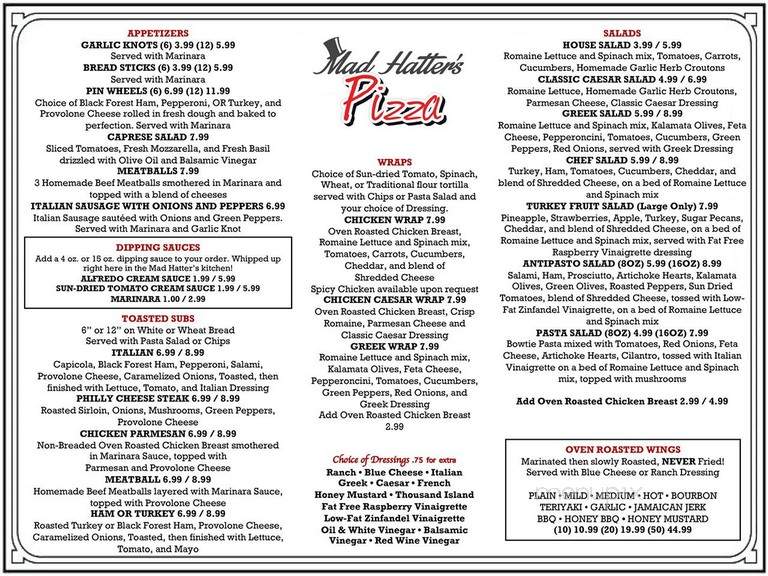 Mad Hatter's Pizza - Oviedo, FL