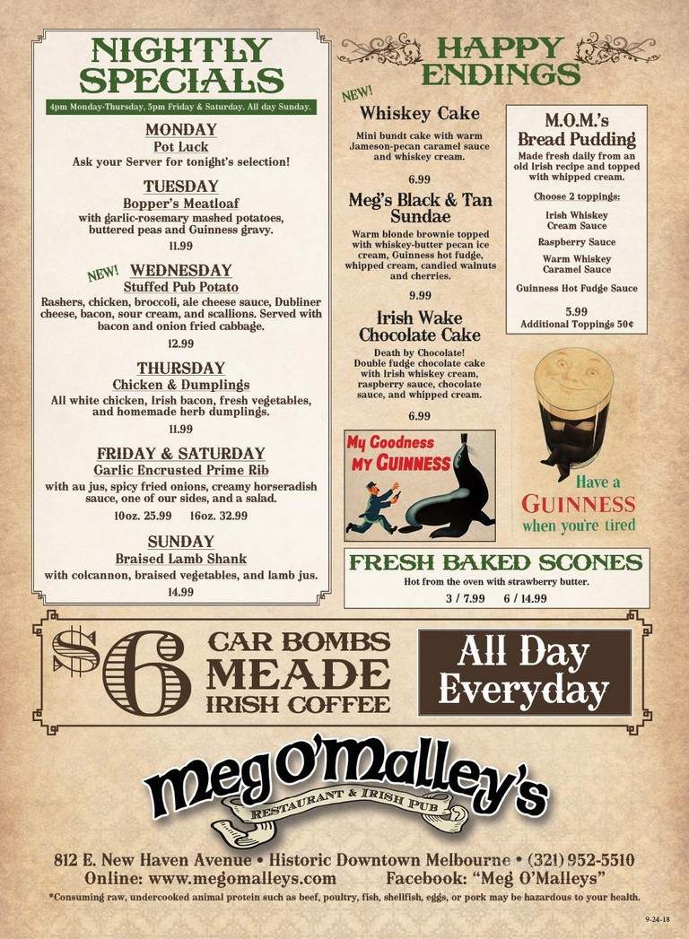 Meg O'Malley's Restaurant - Melbourne, FL