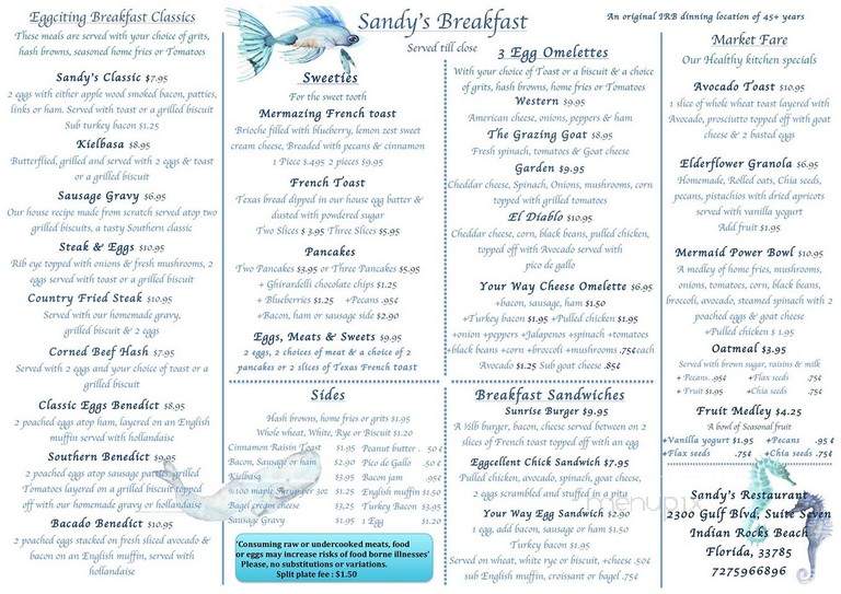 Sandy's Restaurant - Indian Rocks Beach, FL