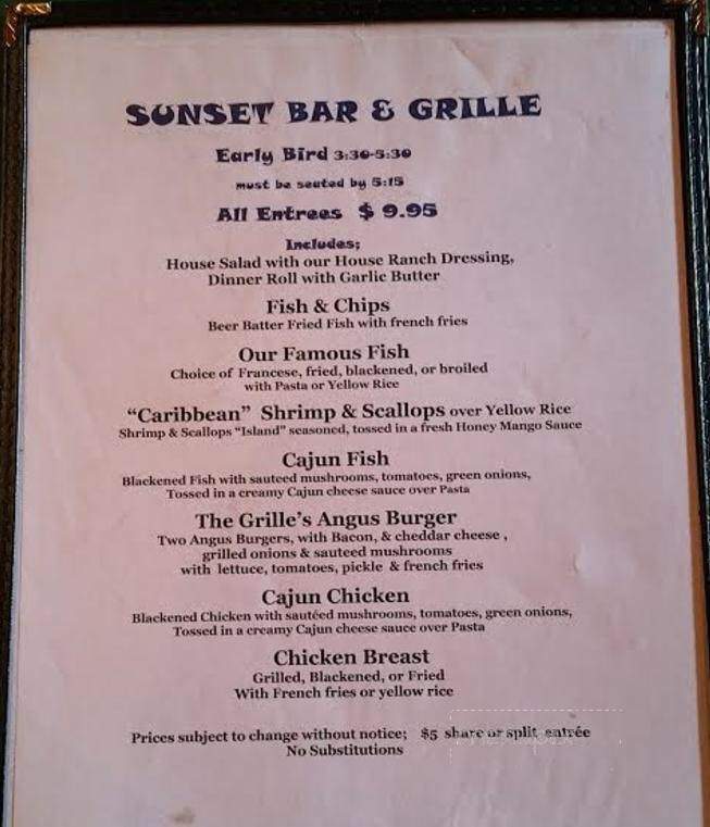 Sunset Grille - Sebring, FL