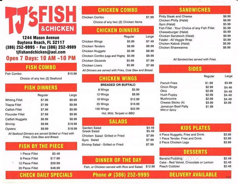 Tj's Fish & Chicken - Daytona Beach, FL