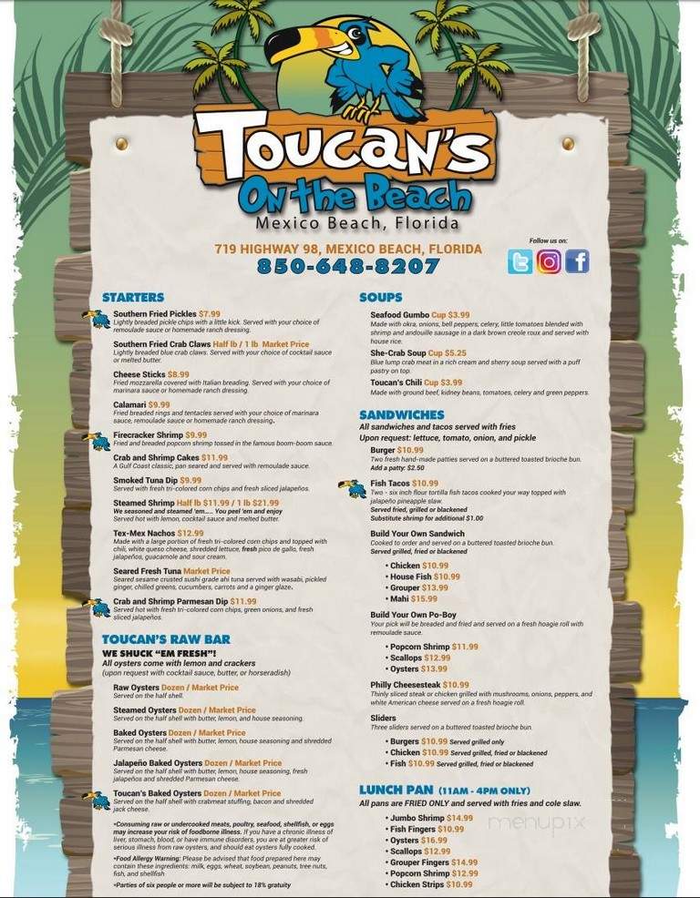 Toucan's Restaurant - Mexico Beach, FL