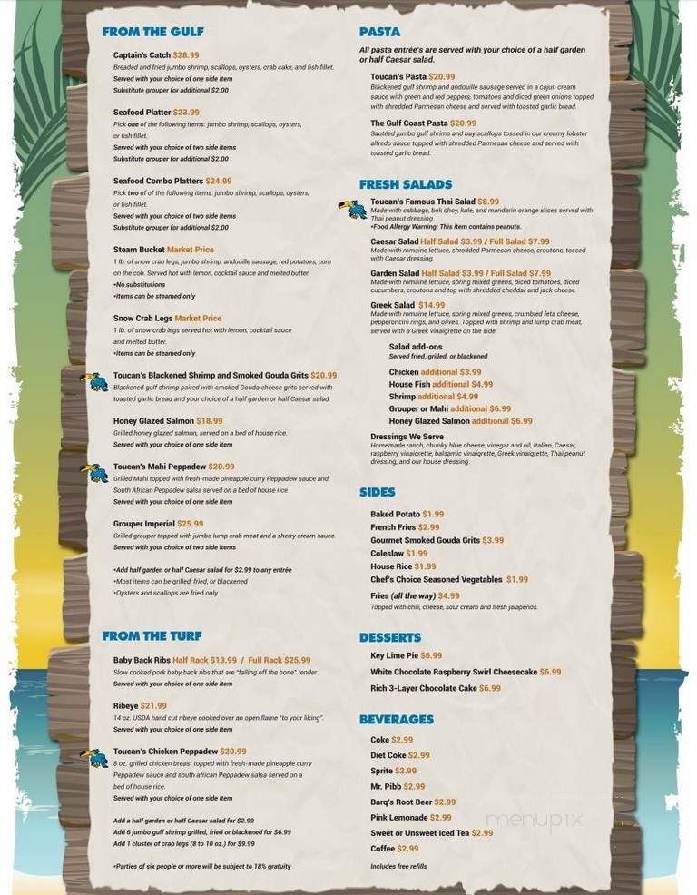 Toucan's Restaurant - Mexico Beach, FL