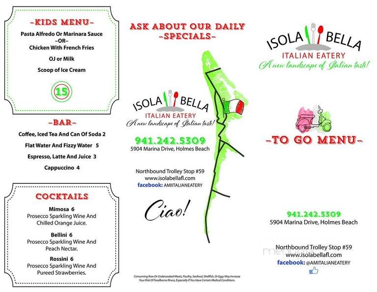 ISOLA BELLA Italian Eatery - Holmes Beach, FL