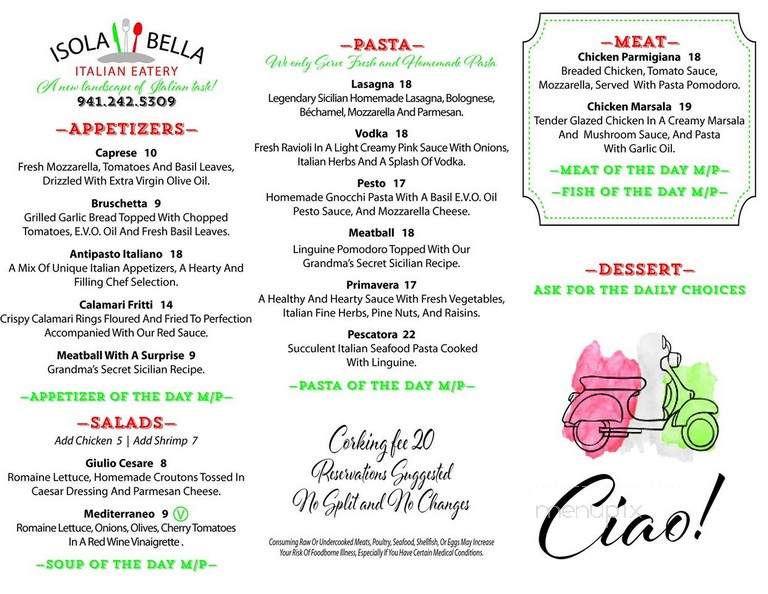 ISOLA BELLA Italian Eatery - Holmes Beach, FL