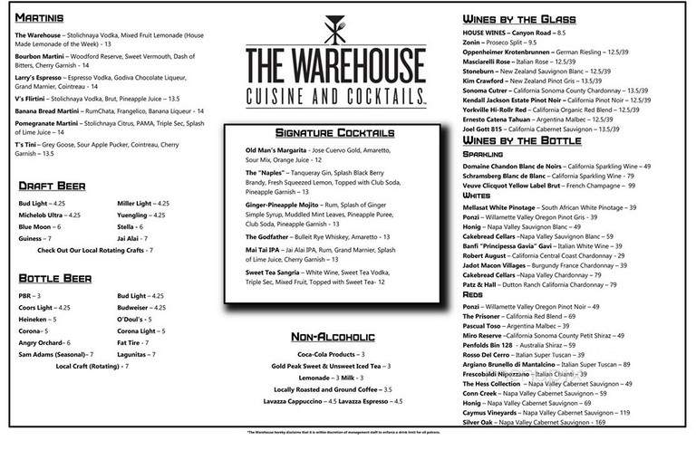 The Warehouse Cuisine & Cocktails - Naples, FL