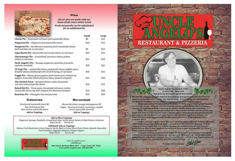 Uncle Angelo's Restaurant & Pizzeria - Cape Coral, FL