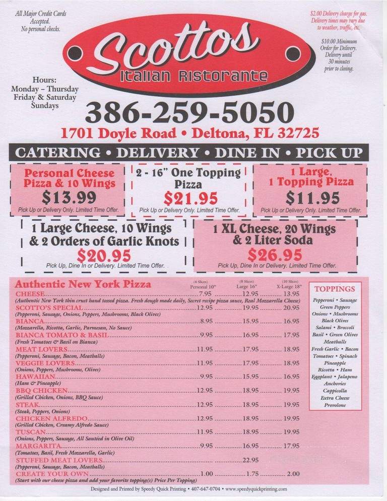 Scottos Italian Ristorante - Deltona, FL