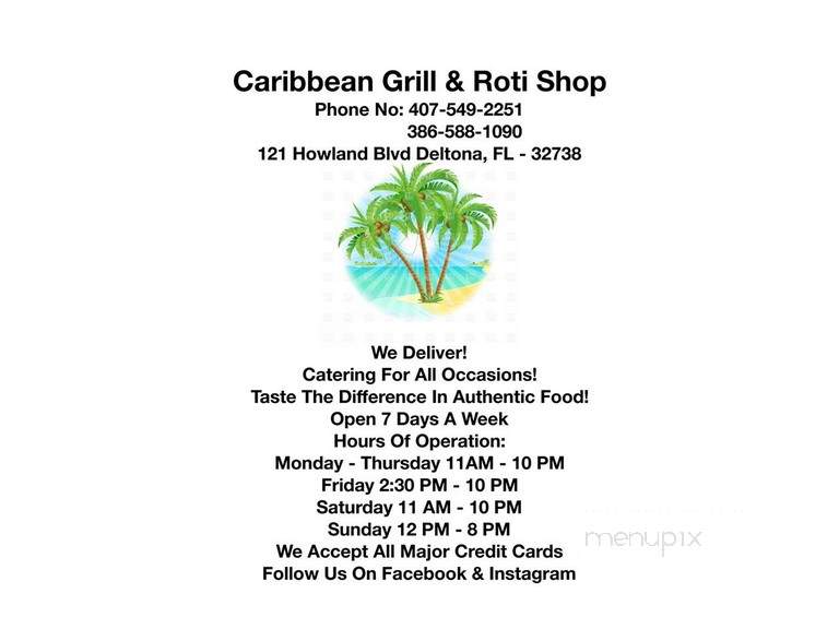 Caribbean Grill & Roti Shop - Deltona, FL