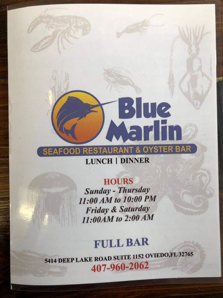 Blue Marlin Seafood Restaurant & Oyster Bar - Oviedo, FL