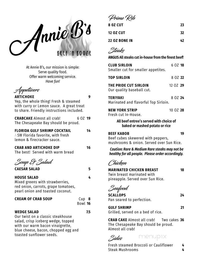 Annie B's Beef 'N Booze - Placida, FL