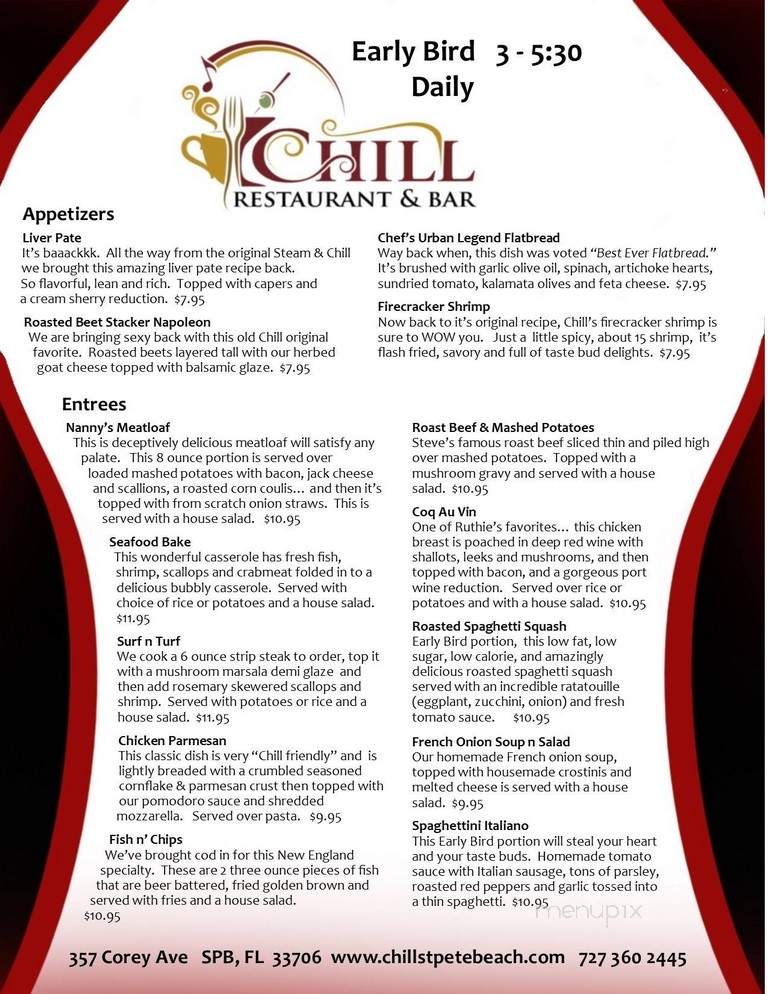 Chill Restaurant & Bar - Saint Pete Beach, FL