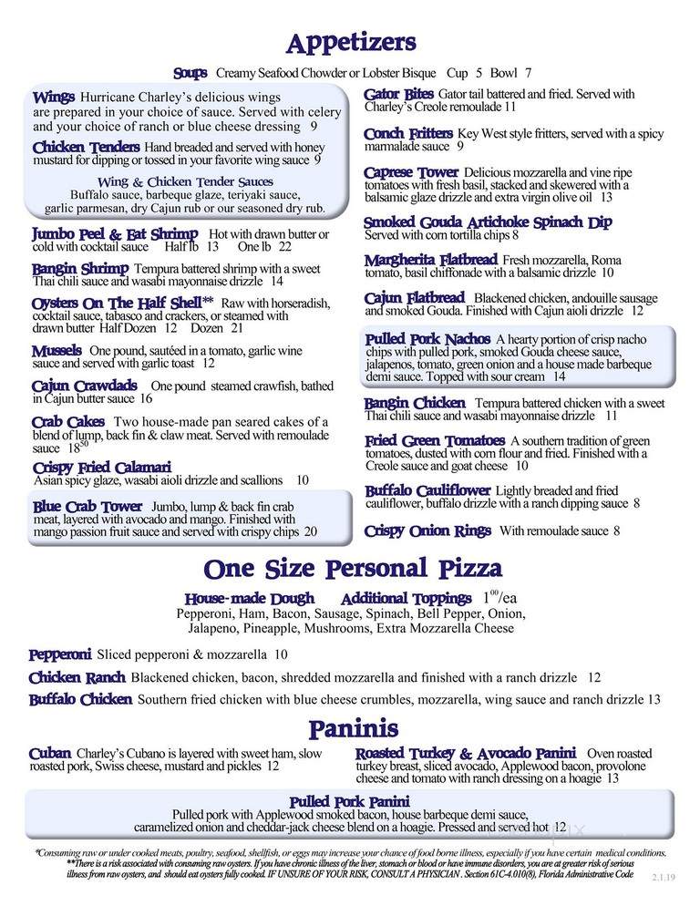 Hurricane Charley's Raw Bar and Grill - Punta Gorda, FL