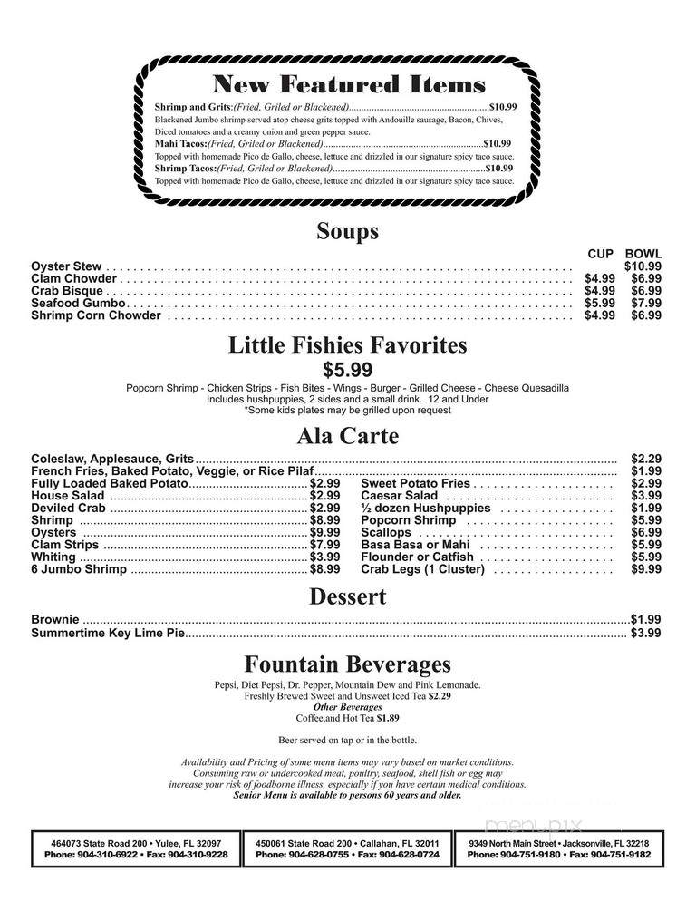 Junior's Seafood Restaurant And Grill - Yulee, FL