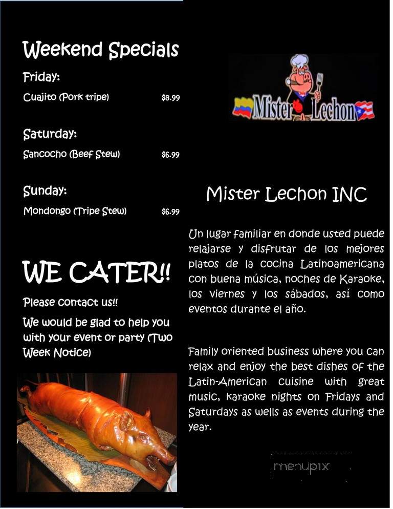 Mister Lechon Pig Roast & Latin Cuisine - Malabar, FL