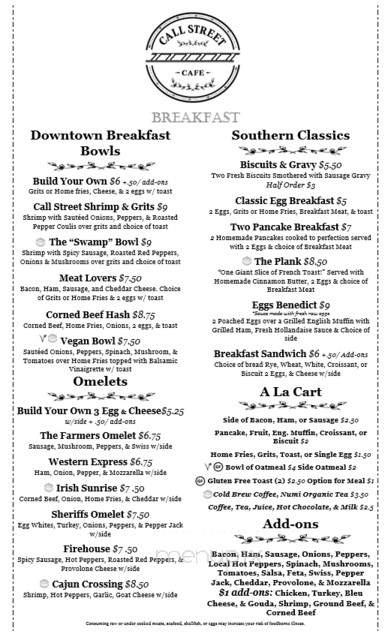 Call Street Cafe - Starke, FL