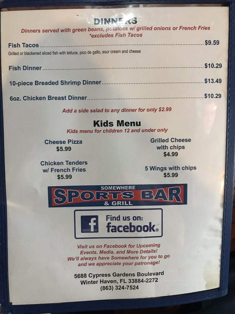 Somewhere Sports Bar & Cafe - Winter Haven, FL