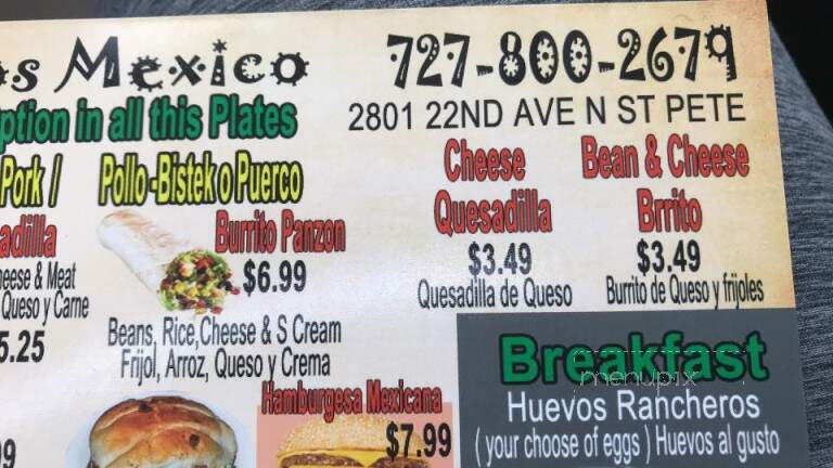 Chile Verde Authentic Mexican Food - Saint Petersburg, FL