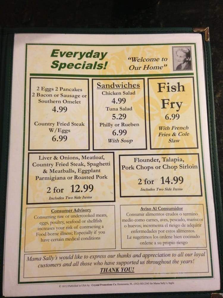 Mama Sally's Family Restaurant - Inglis, FL