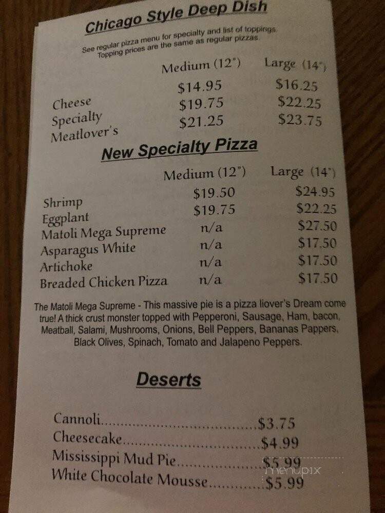 Matolis Pizza & Subs - Hernando Beach, FL