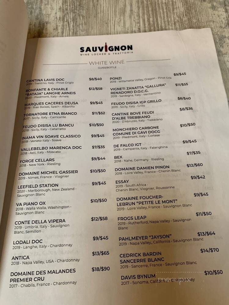 Sauvignon Wine Locker American Trattoria - St. Petersburg, FL