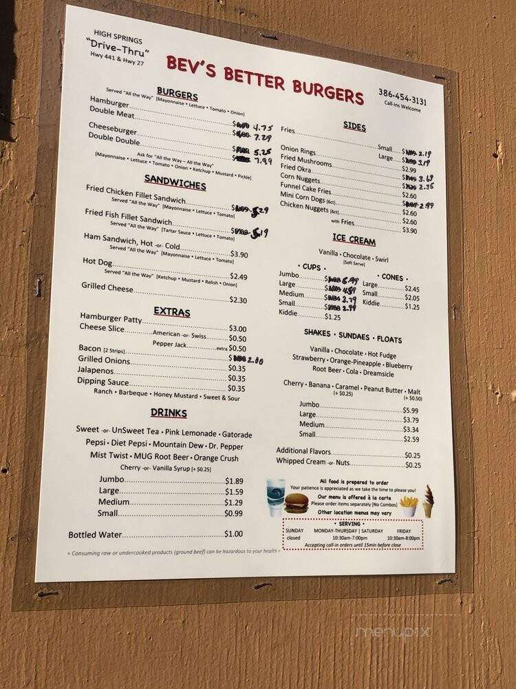 Bev's Better Burgers - Alachua, FL