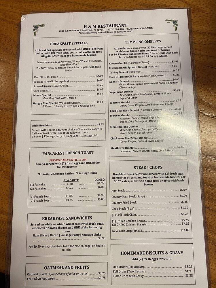 H & M Restaurant - Sanford, FL