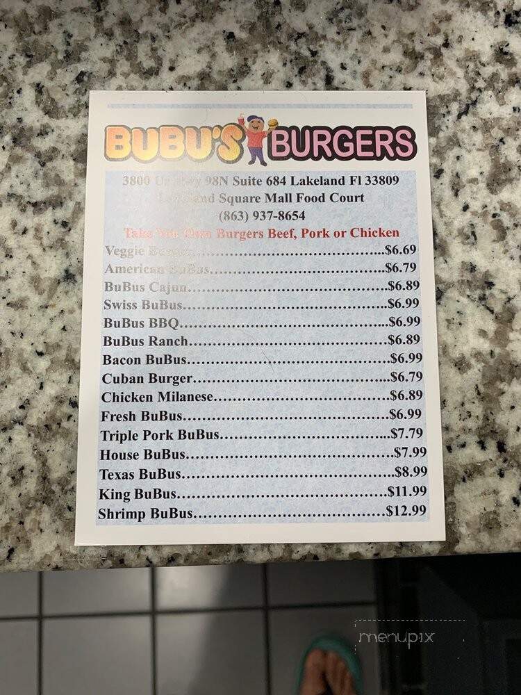 Bubus Burgers - Lakeland, FL