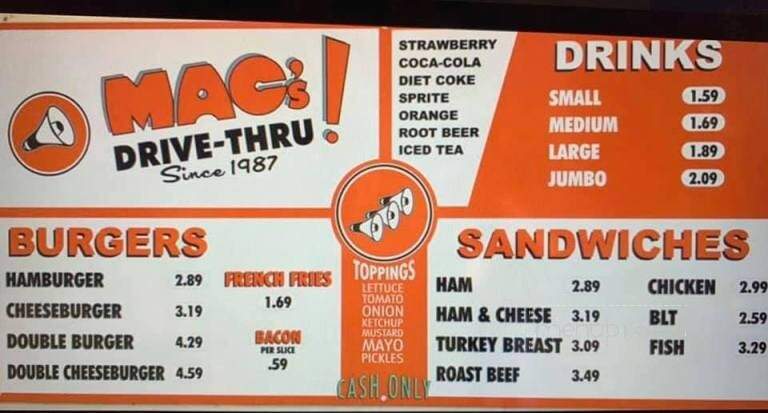 Mac's Drive Thru - Gainesville, FL