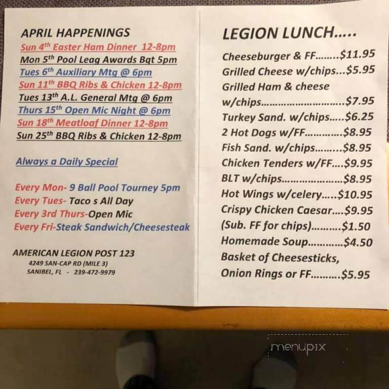 American Legion, Post 123 - Sanibel, FL