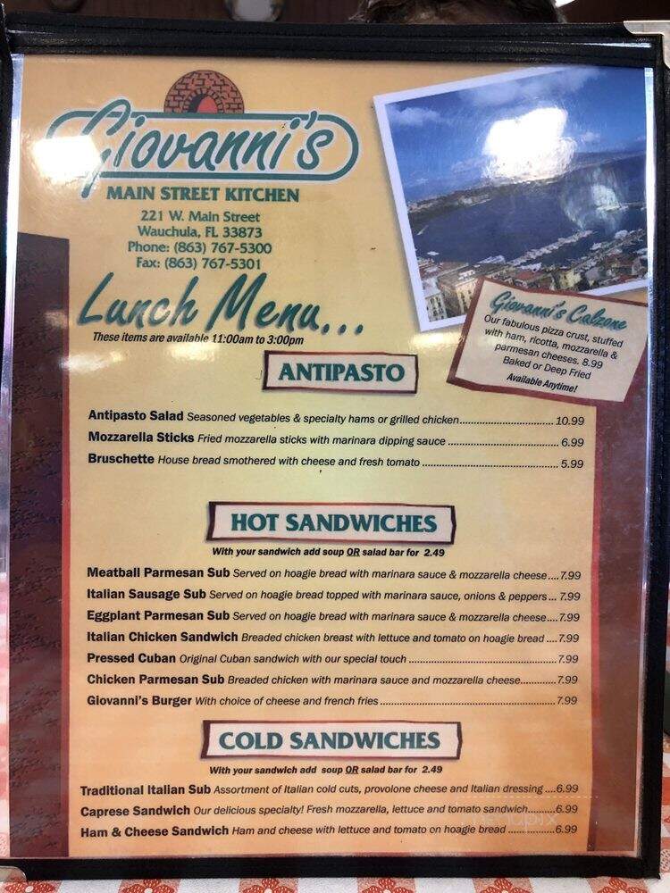 Giovanni's Main Street Kitchen - Wauchula, FL