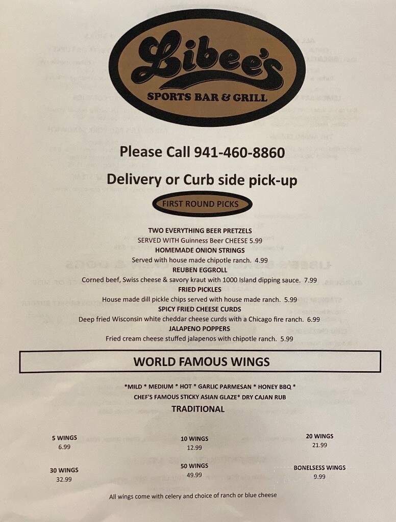 Libee's Sports Bar & Grill - Englewood, FL