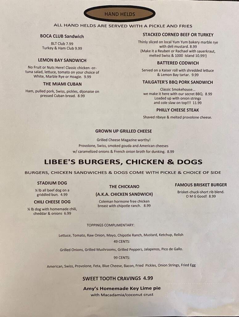 Libee's Sports Bar & Grill - Englewood, FL