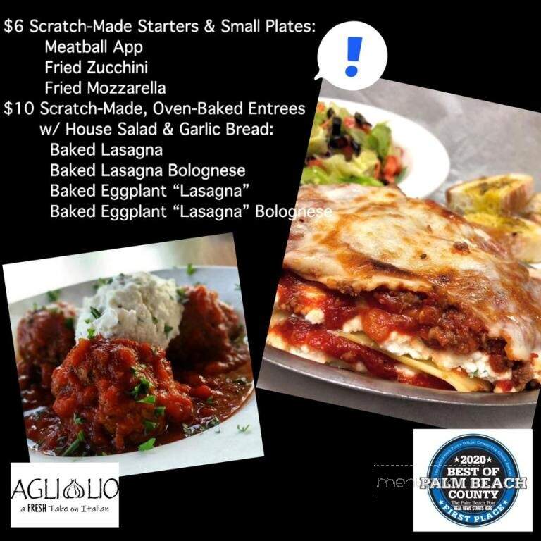 AGLIOLIO Italian Bistro & Bar - Boynton Beach, FL