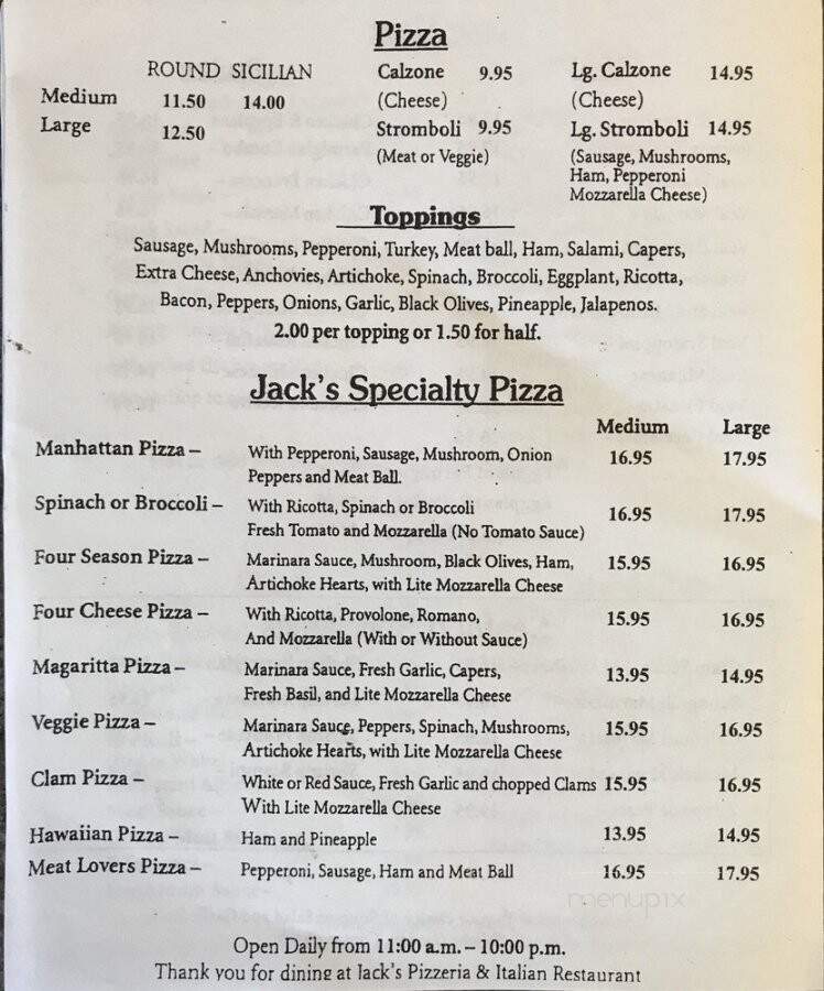 Jack's Pizzeria & Restaurant - Delray Beach, FL