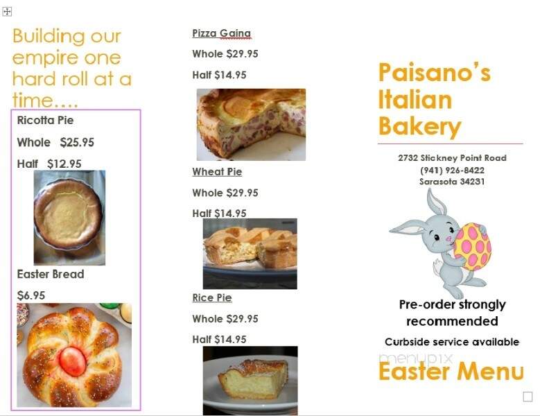 Paisano's Italian Bakery-plus food - Sarasota, FL