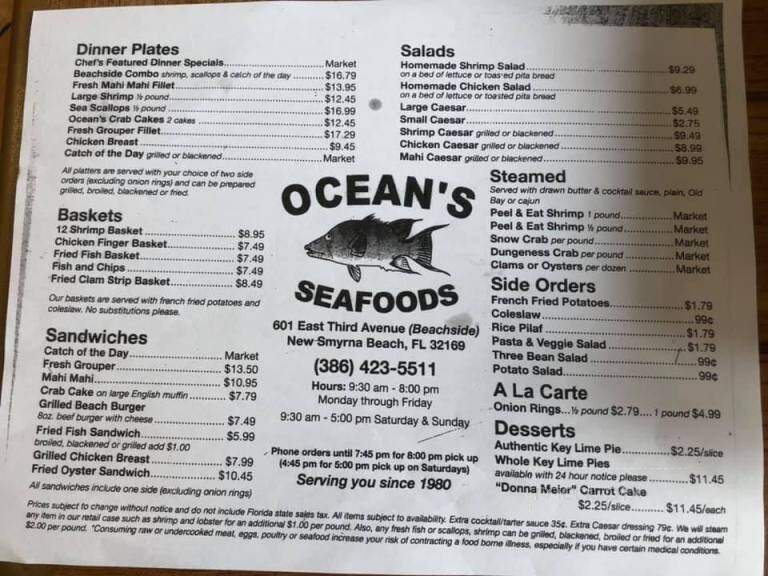 Oceans Seafood - New Smyrna Beach, FL