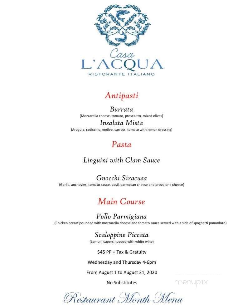 L'ACQUA Ristorante Italiano - Delray Beach, FL