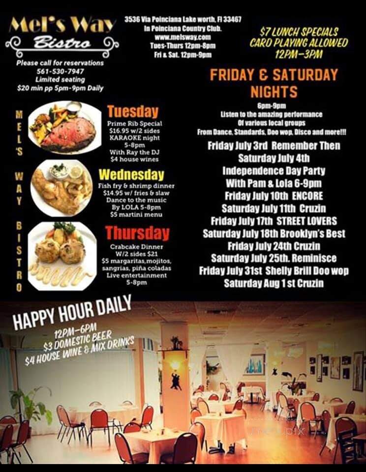 Mel's Way Bistro - Lake Worth, FL