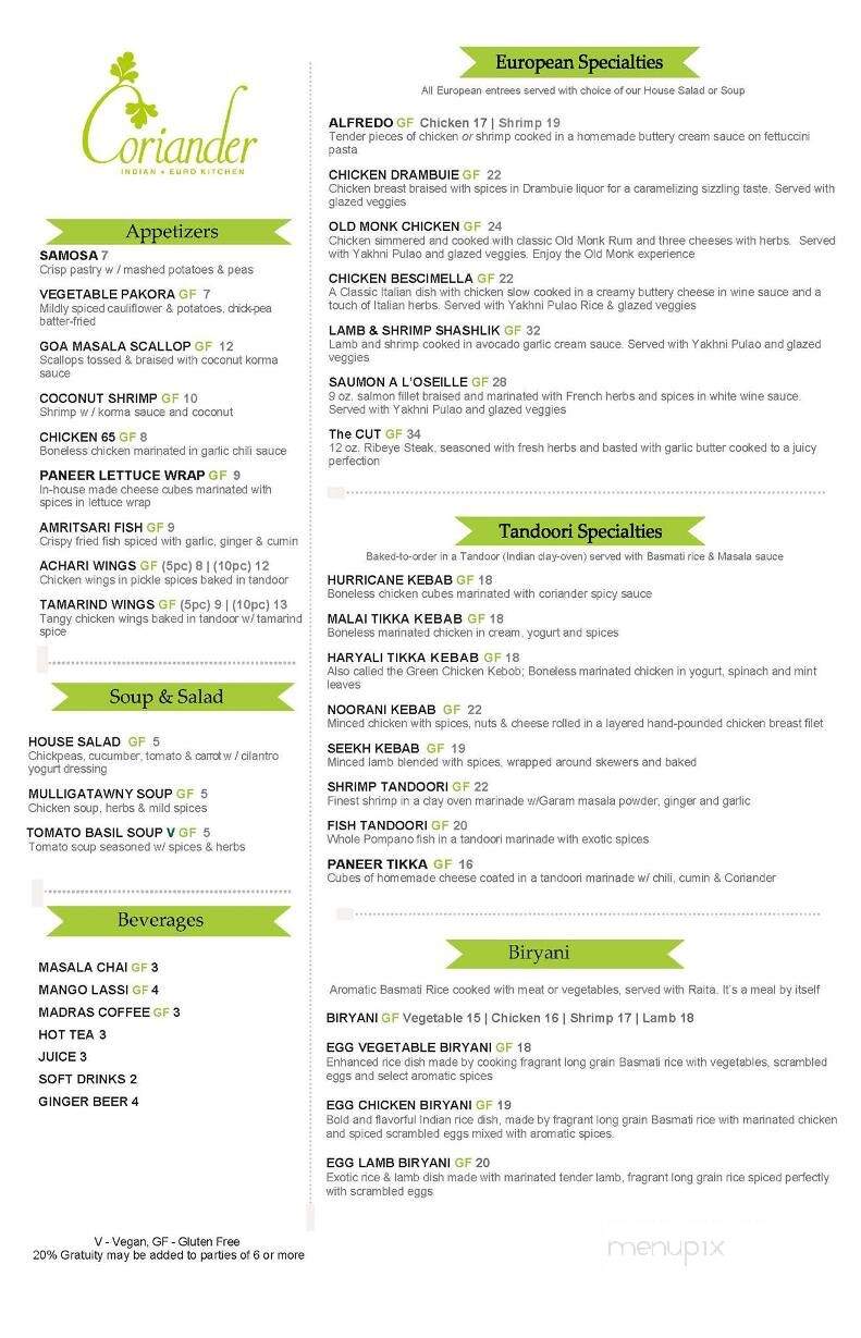 Coriander Indian + Euro Kitchen - Boynton Beach, FL